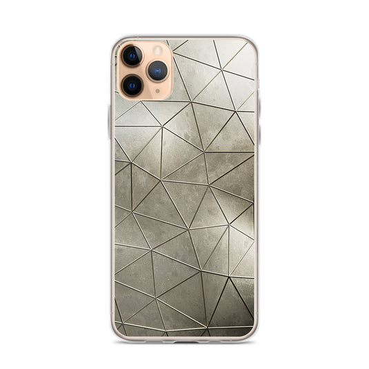 Aged Gold Polygon iPhone Clear Thin Case CREATIVETECH