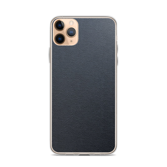 Black Leather iPhone Clear Thin Case CREATIVETECH