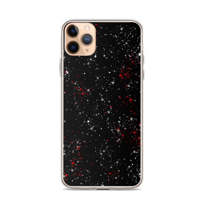 Load image into Gallery viewer, Painted Black White Red iPhone Clear Thin Case CREATIVETECH