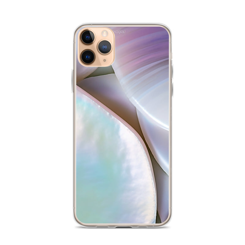 Load image into Gallery viewer, Mother of Pearl Soft Pink iPhone Clear Thin Case CREATIVETECH