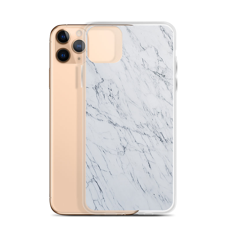 Load image into Gallery viewer, White Marble Stone iPhone Clear Thin Case CREATIVETECH
