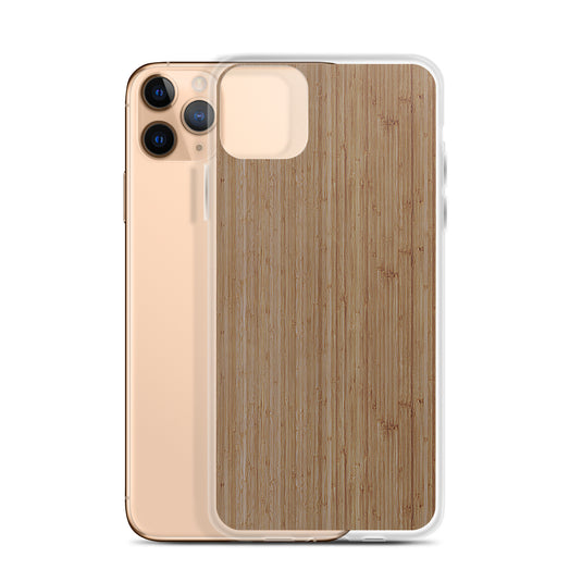 Bamboo Brown Wood iPhone Clear Thin Case CREATIVETECH