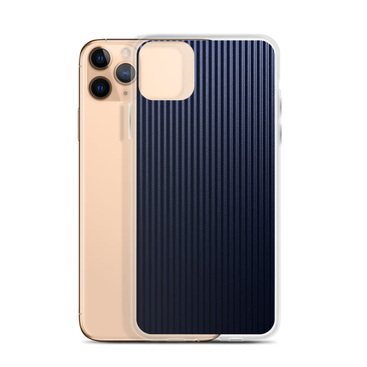 Dark Blue Ribbed Carbon Fiber iPhone Clear Thin Case CREATIVETECH