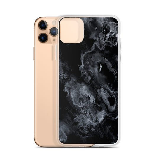 Black Marble Stone iPhone Clear Thin Case CREATIVETECH