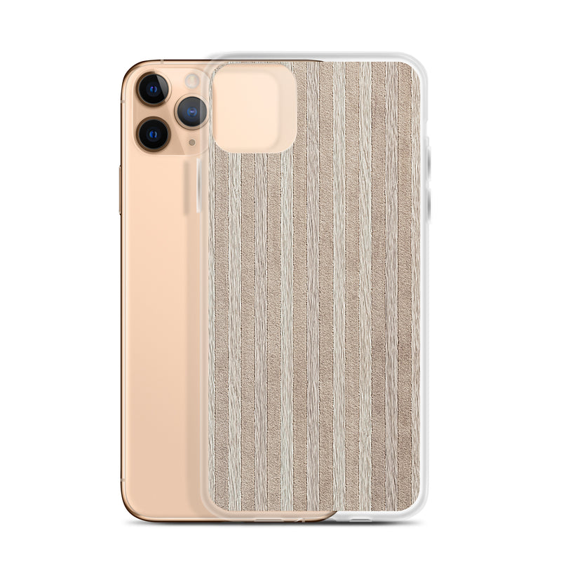 Load image into Gallery viewer, Light Brown Striped Wood iPhone Clear Thin Case CREATIVETECH
