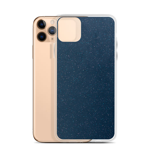 Deep Blue Speckled iPhone Clear Thin Case CREATIVETECH