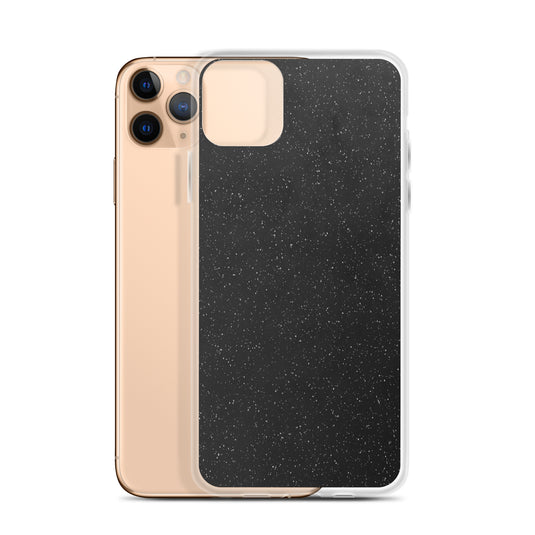 Black Speckled iPhone Clear Thin Case CREATIVETECH