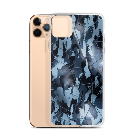 Dark Grey Military Camouflage Tech Polygon iPhone Clear Thin Case CREATIVETECH