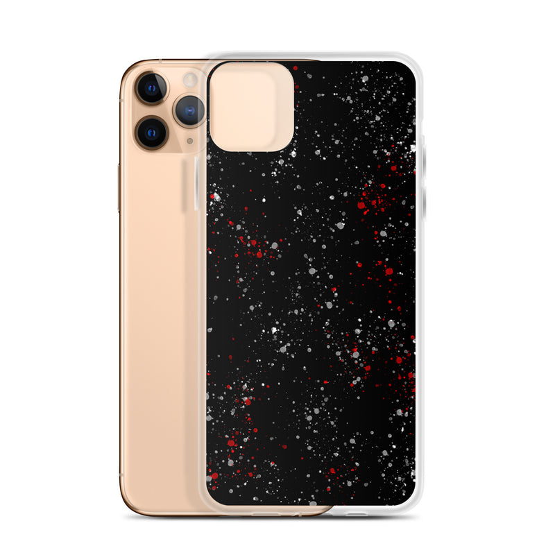 Load image into Gallery viewer, Painted Black White Red iPhone Clear Thin Case CREATIVETECH