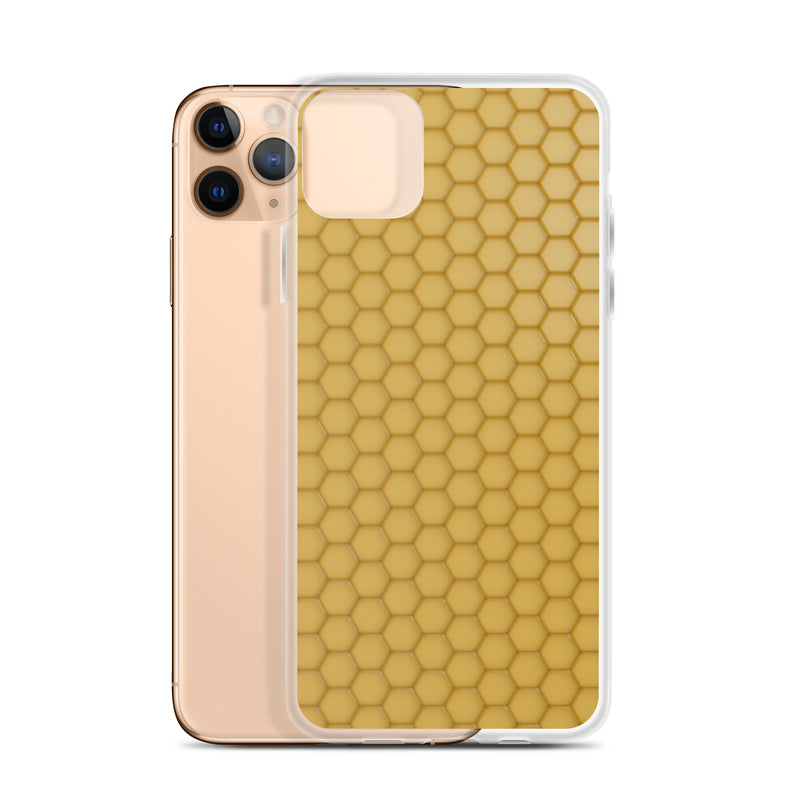 Load image into Gallery viewer, Honeycomb Wax Yellow  iPhone Clear Thin Case CREATIVETECH
