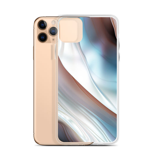 Pearl Blue iPhone Clear Thin Case CREATIVETECH