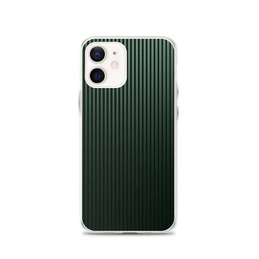 Dark Green Striped Carbon Fiber iPhone Clear Thin Case CREATIVETECH