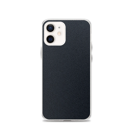 Dark Grey Striped Textile iPhone Clear Thin Case CREATIVETECH
