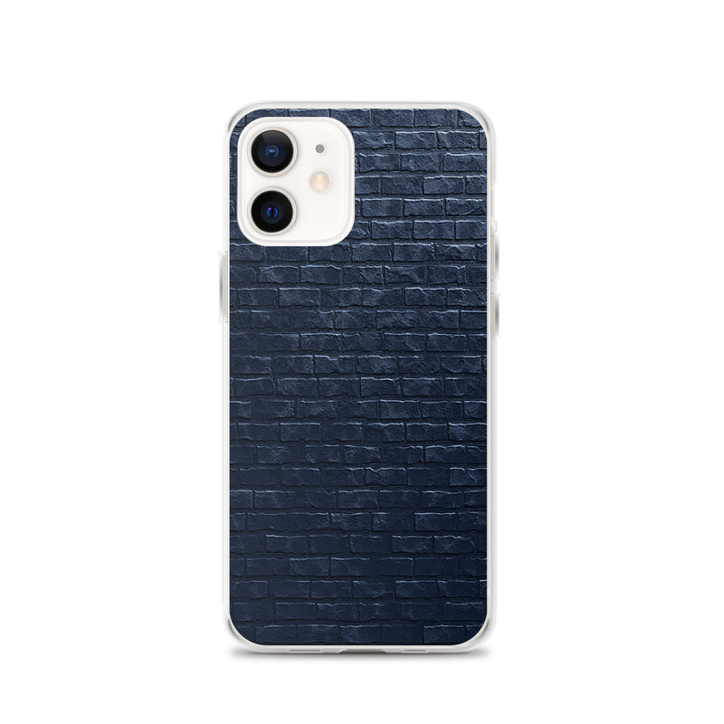 Load image into Gallery viewer, Dark Grey Brick Stone iPhone Clear Thin Case CREATIVETECH
