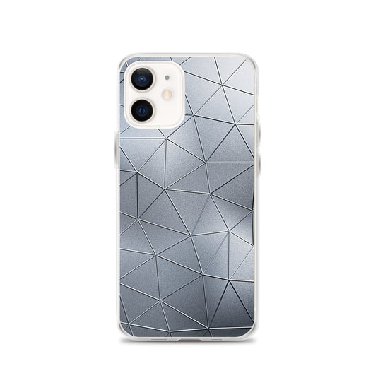 Silver Metal Polygon iPhone Clear Thin Case CREATIVETECH