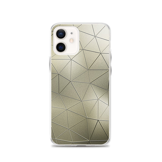 Golden Metal Polygon iPhone Clear Thin Case CREATIVETECH