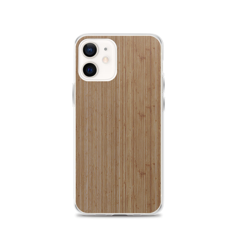 Load image into Gallery viewer, Bamboo Brown Wood iPhone Clear Thin Case CREATIVETECH