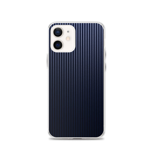 Dark Blue Ribbed Carbon Fiber iPhone Clear Thin Case CREATIVETECH