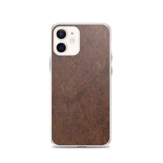 Light Brown Leather iPhone Clear Thin Case CREATIVETECH