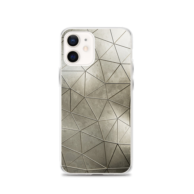 Load image into Gallery viewer, Aged Gold Polygon iPhone Clear Thin Case CREATIVETECH
