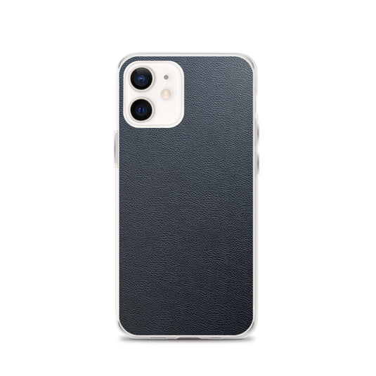 Black Leather iPhone Clear Thin Case CREATIVETECH