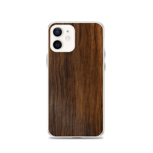 Dark Brown Wood iPhone Clear Thin Case CREATIVETECH