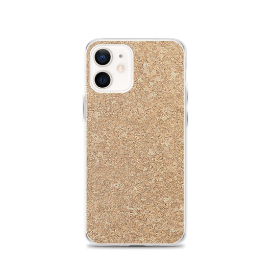 Light Brown Cork Wood iPhone Clear Thin Case CREATIVETECH