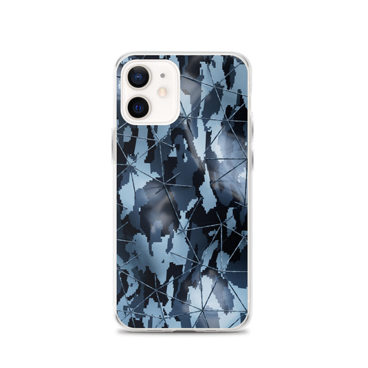 Dark Grey Military Camouflage Tech Polygon iPhone Clear Thin Case CREATIVETECH