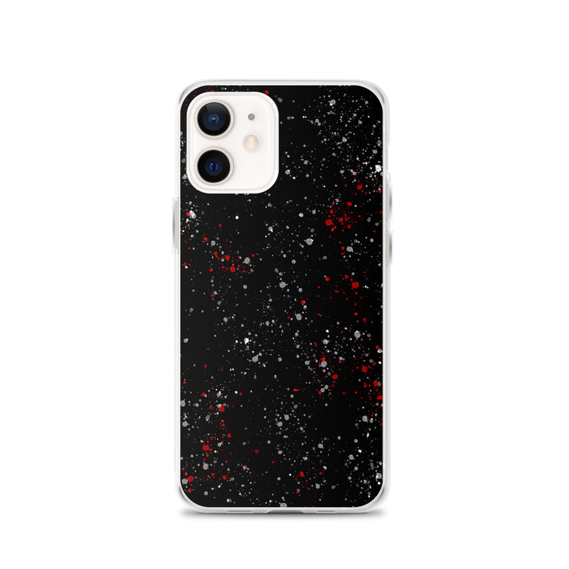 Load image into Gallery viewer, Painted Black White Red iPhone Clear Thin Case CREATIVETECH