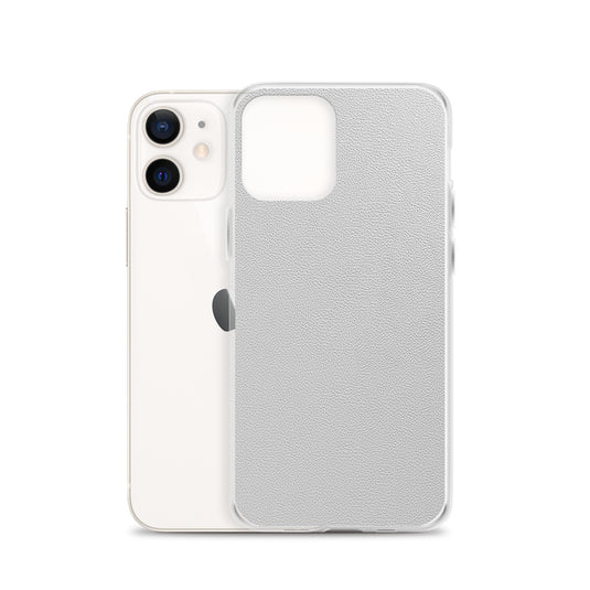 White Leather iPhone Clear Thin Case CREATIVETECH