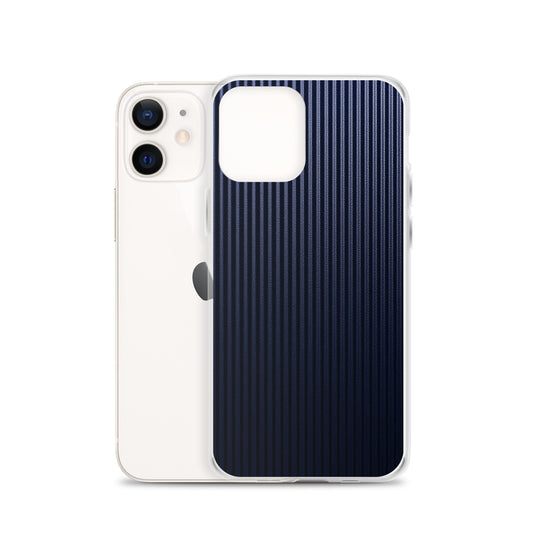 Dark Blue Ribbed Carbon Fiber iPhone Clear Thin Case CREATIVETECH