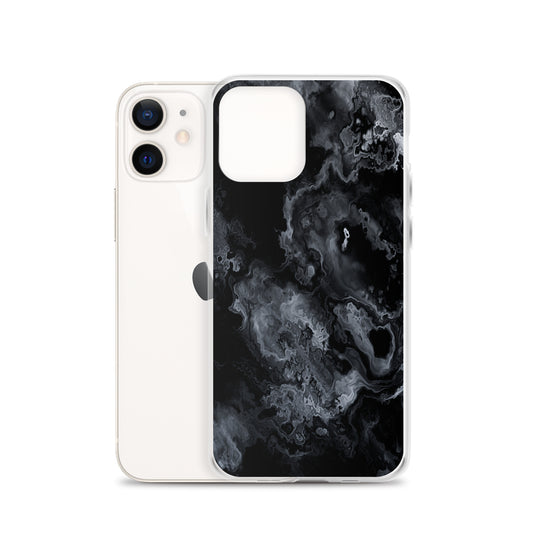 Black Marble Stone iPhone Clear Thin Case CREATIVETECH