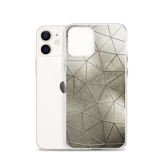 Aged Gold Polygon iPhone Clear Thin Case CREATIVETECH