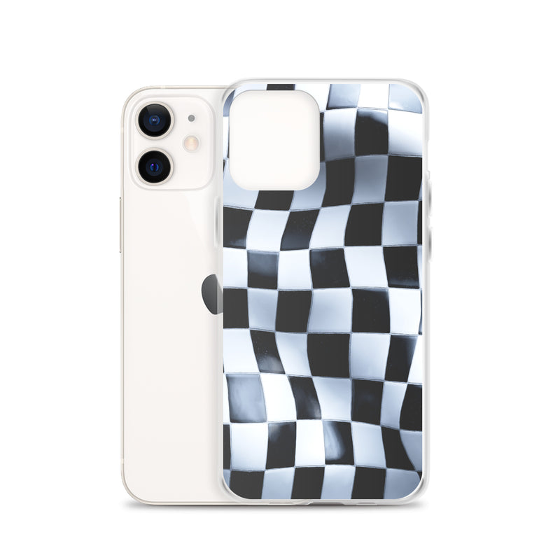 Load image into Gallery viewer, Chess Board Black White iPhone Clear Thin Case CREATIVETECH
