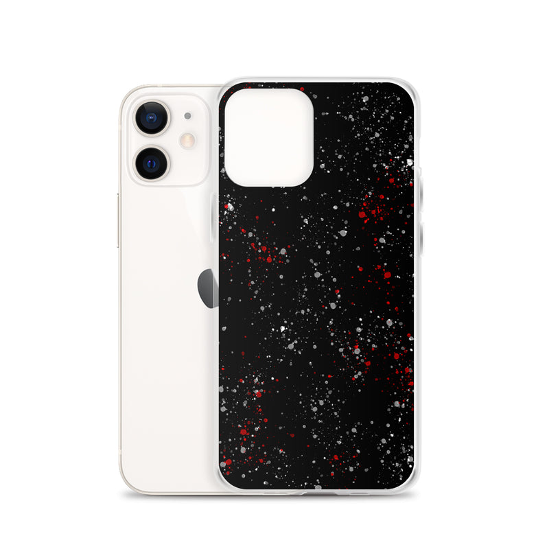 Load image into Gallery viewer, Painted Black White Red iPhone Clear Thin Case CREATIVETECH