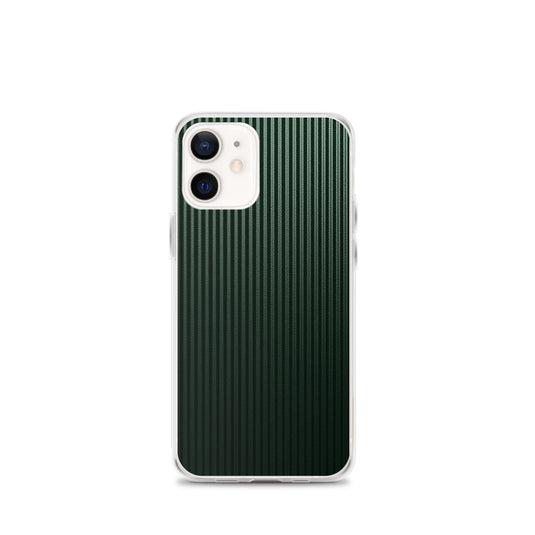 Dark Green Striped Carbon Fiber iPhone Clear Thin Case CREATIVETECH