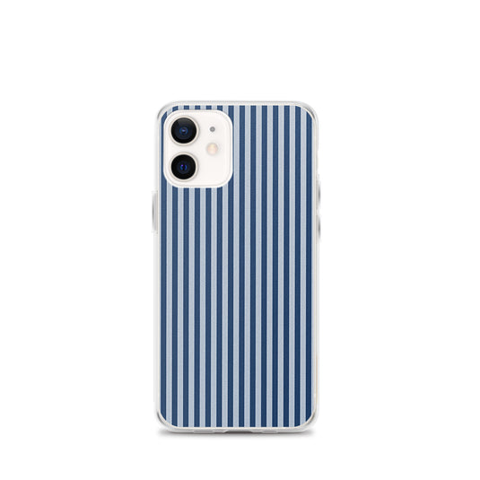 Marine Blue Ribbed iPhone Clear Thin Case CREATIVETECH