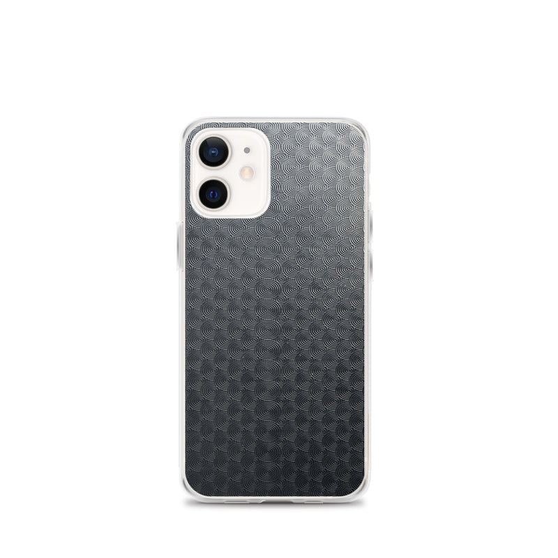 Load image into Gallery viewer, Dark Grey Carved Metal iPhone Clear Thin Case CREATIVETECH
