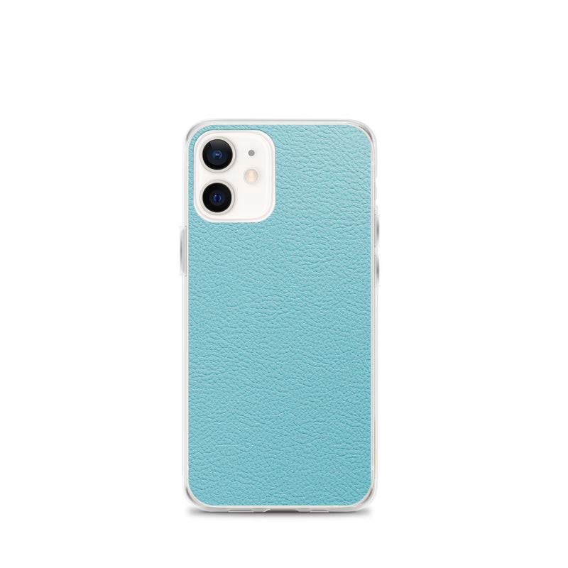 Load image into Gallery viewer, Mint Green Leather iPhone Clear Thin Case CREATIVETECH