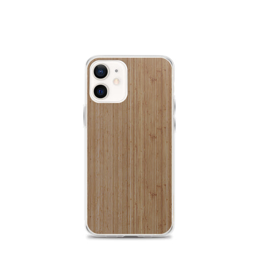 Bamboo Brown Wood iPhone Clear Thin Case CREATIVETECH