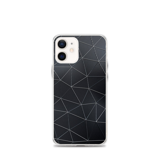 Silver Polygon Carbon Fiber iPhone Clear Thin Case CREATIVETECH