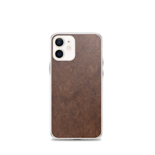 Light Brown Leather iPhone Clear Thin Case CREATIVETECH