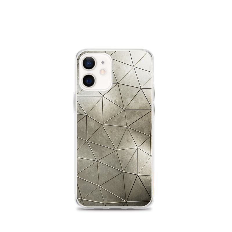 Load image into Gallery viewer, Aged Gold Polygon iPhone Clear Thin Case CREATIVETECH