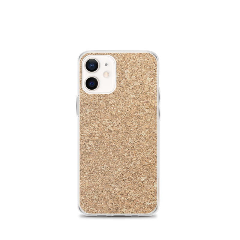 Load image into Gallery viewer, Light Brown Cork Wood iPhone Clear Thin Case CREATIVETECH
