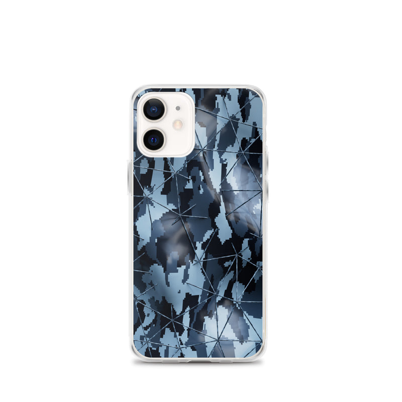 Load image into Gallery viewer, Dark Grey Military Camouflage Tech Polygon iPhone Clear Thin Case CREATIVETECH