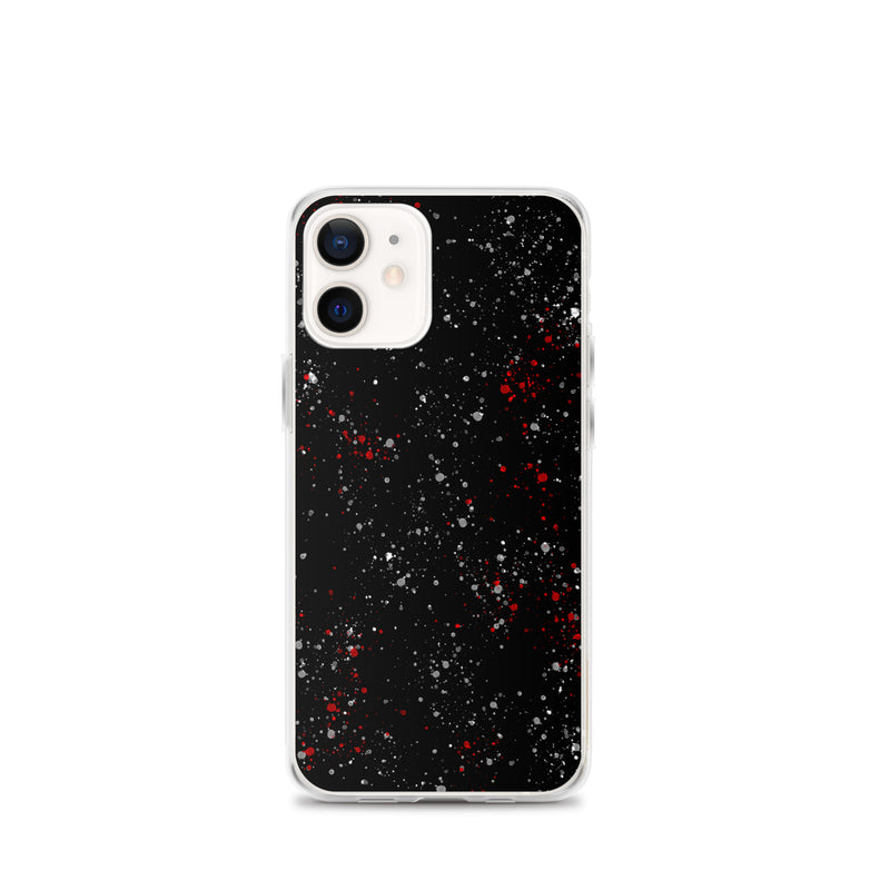 Load image into Gallery viewer, Painted Black White Red iPhone Clear Thin Case CREATIVETECH