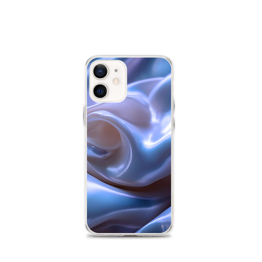 Blue Satin Pearl Cloth iPhone Clear Thin Case CREATIVETECH