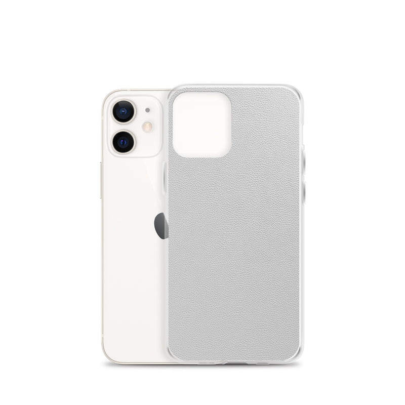 Load image into Gallery viewer, White Leather iPhone Clear Thin Case CREATIVETECH
