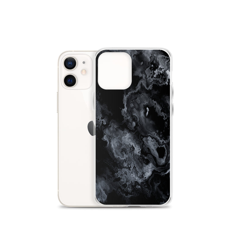 Load image into Gallery viewer, Black Marble Stone iPhone Clear Thin Case CREATIVETECH
