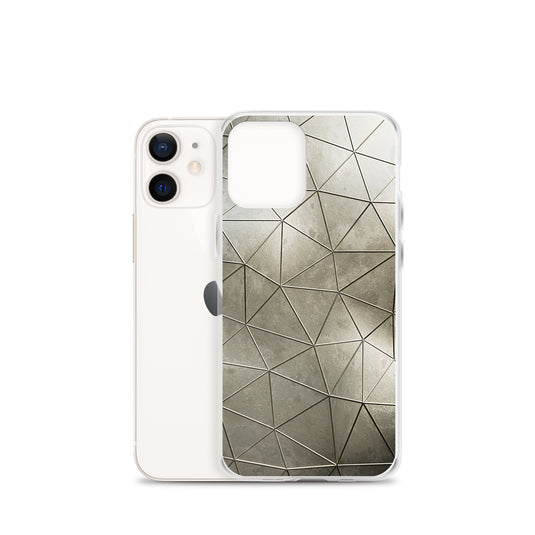 Aged Gold Polygon iPhone Clear Thin Case CREATIVETECH